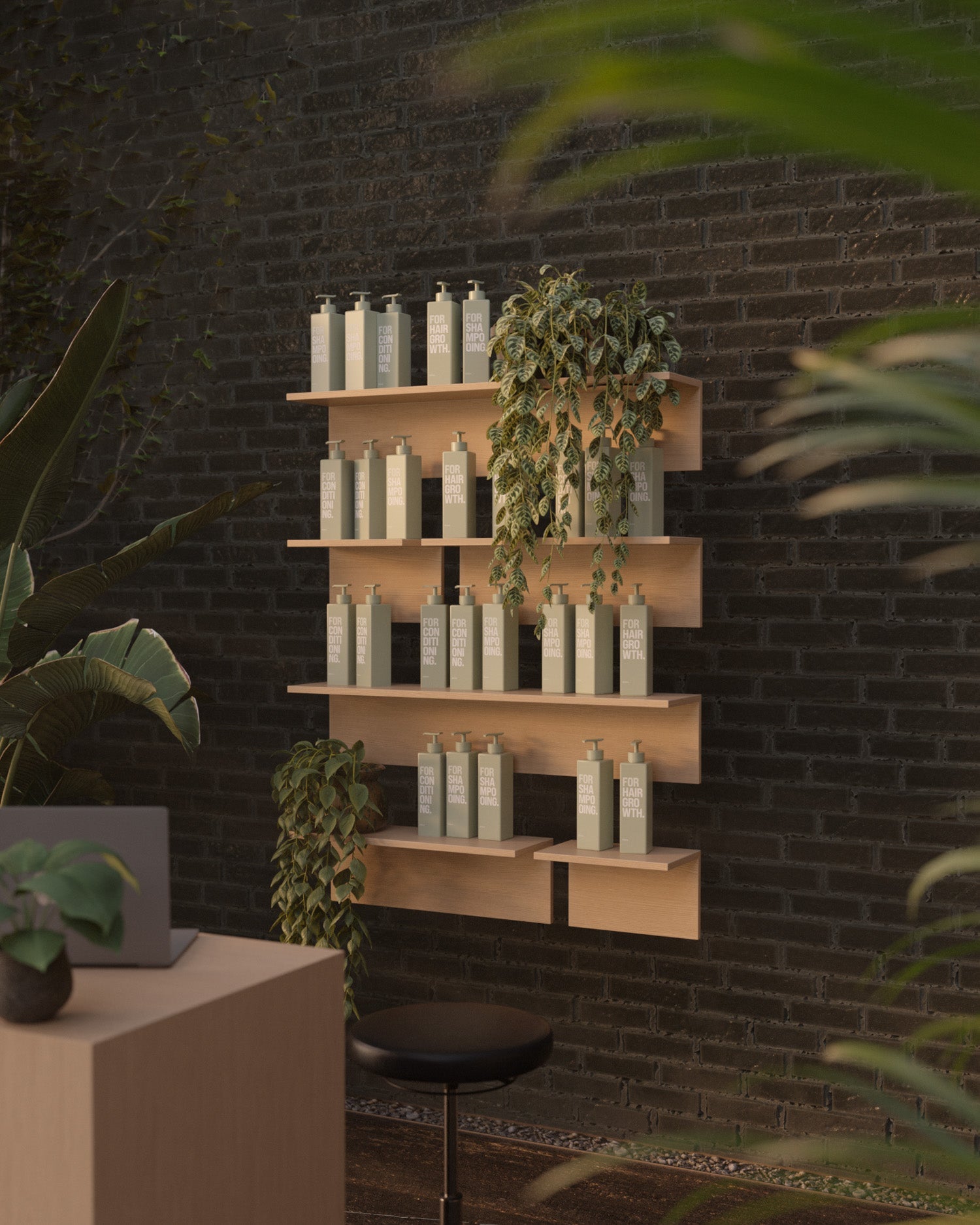 Display - Shelf in oak look - 32cm