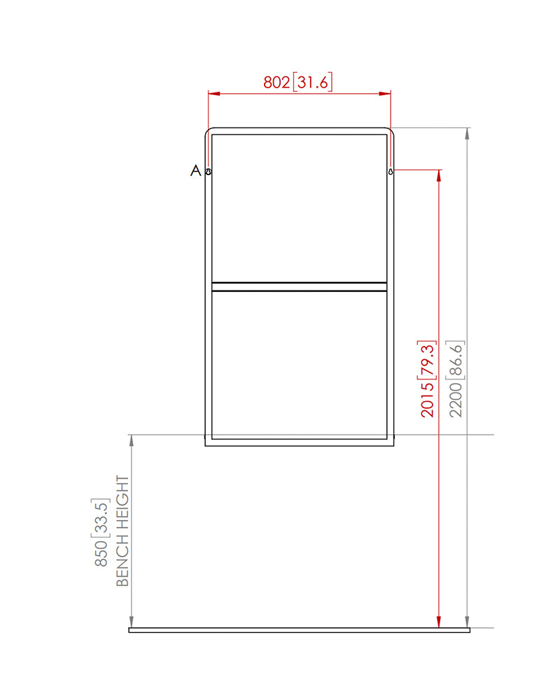 Sienna - Square hairdressing mirror - Black frame