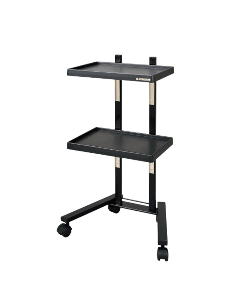 Stack - Black plastic rolling table