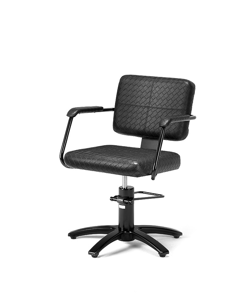 Shiki - Textured black styling chair with X base