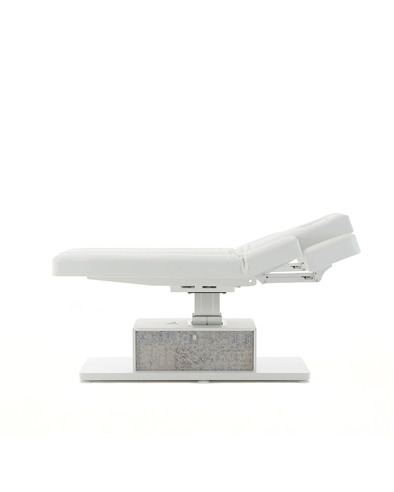 The Ben - White and gray massage table - with motor - with adjustable armrests