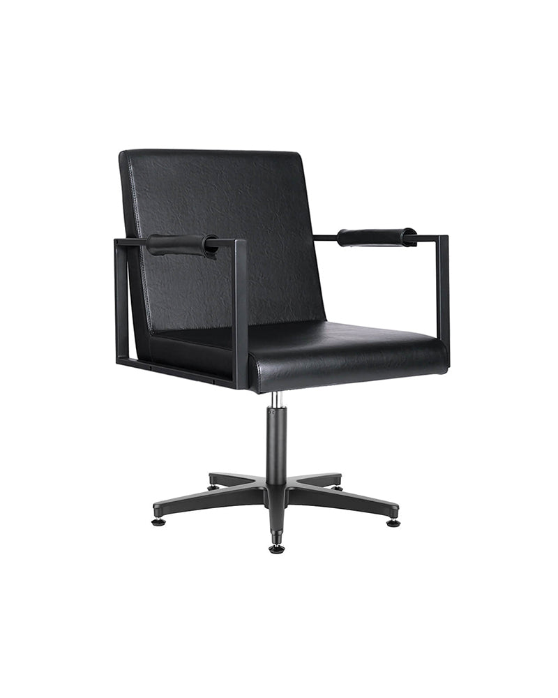 Harper - Black waiting chair - black cross leg