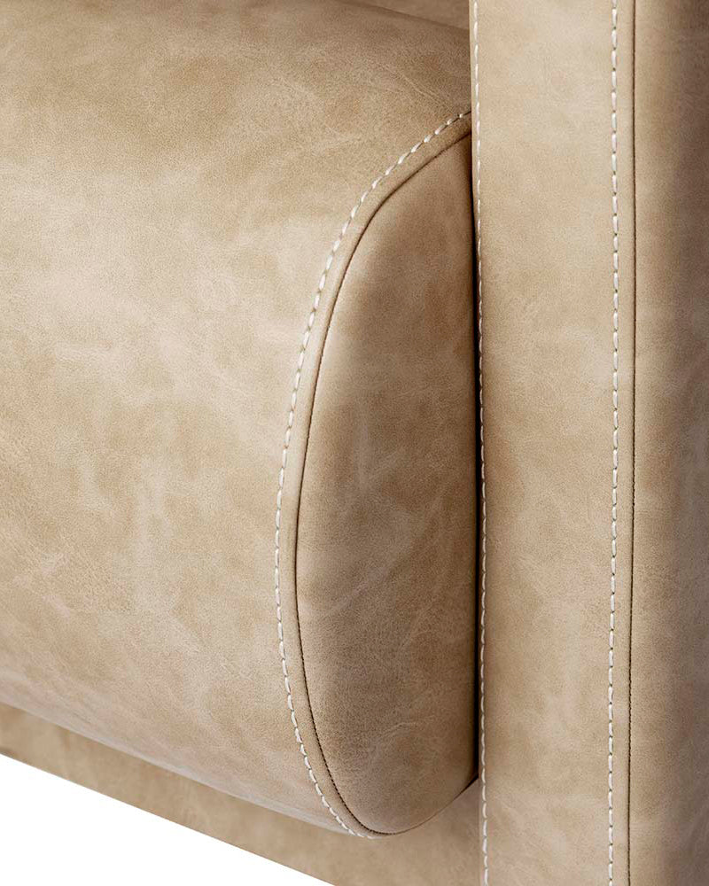 Club Sand - Beige washing unit with white basin