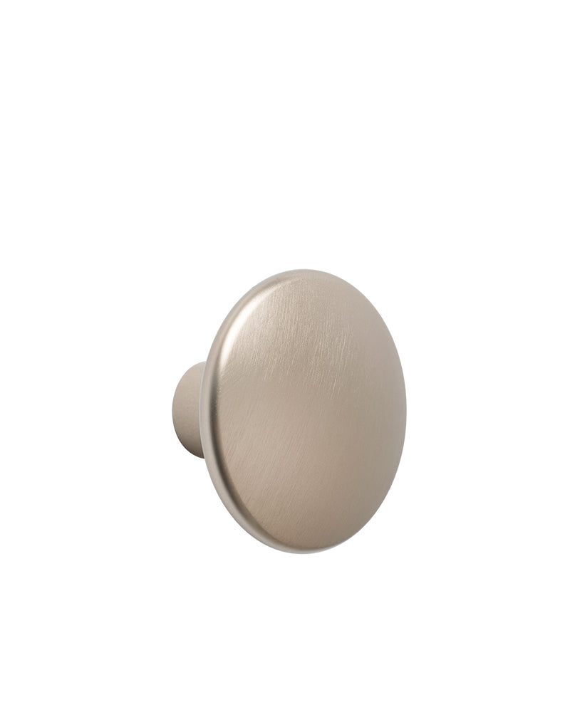 Dots - Hook in taupe metal - ø5