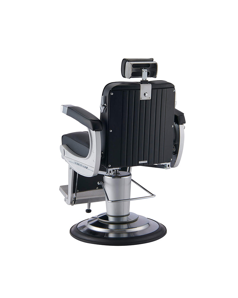 Apollo II - Black Shaving Chair - Cast Iron Frame