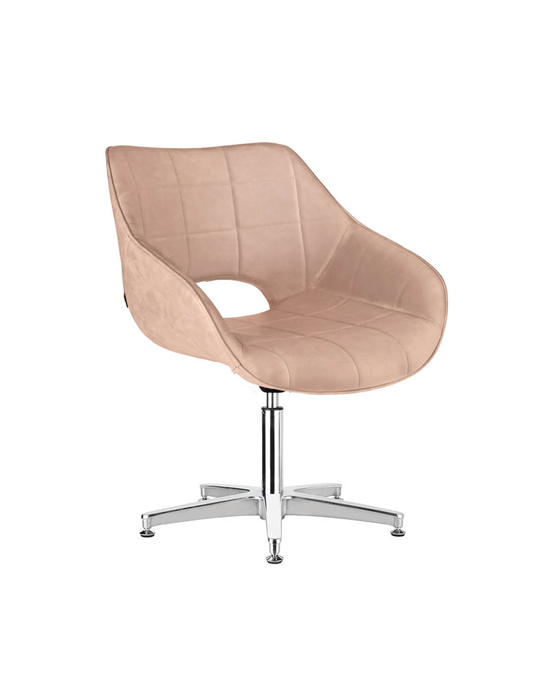 Rosie Blush - Pink waiting chair - Chrome cross foot