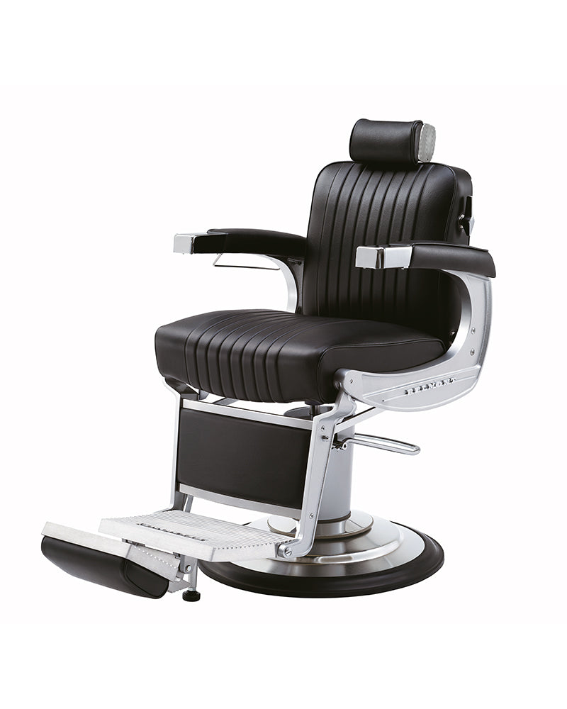 Apollo II - Black Shaving Chair - Cast Iron Frame