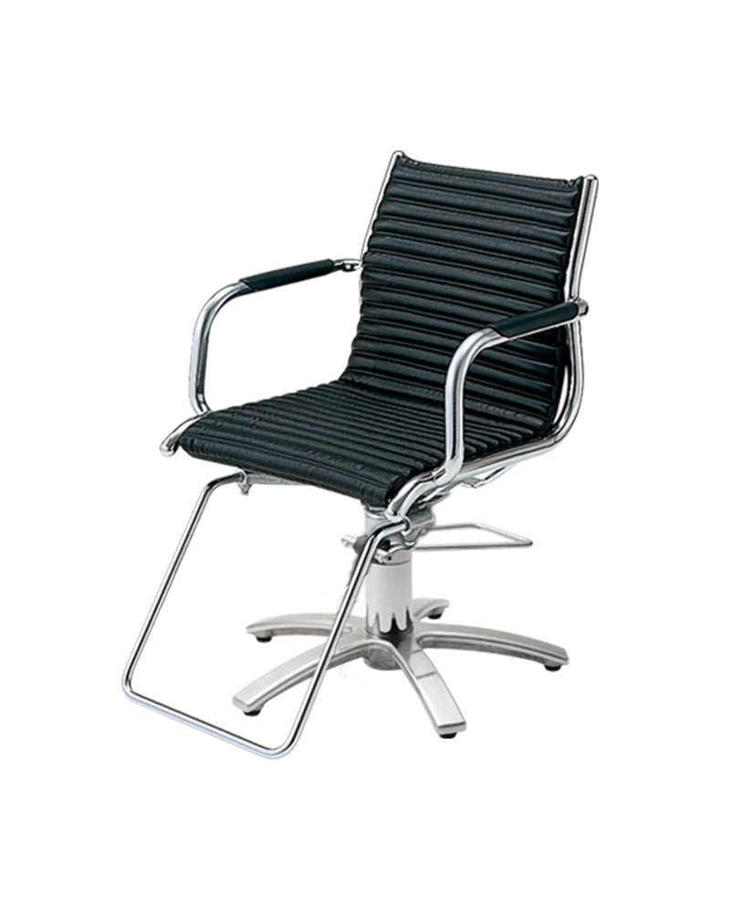 Fiore - Black hairdresser's chair - Chrome cross foot