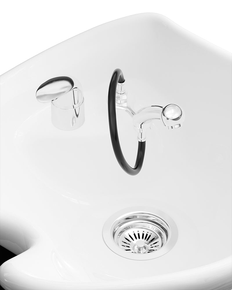 Fredda - Brown massage sink - White basin