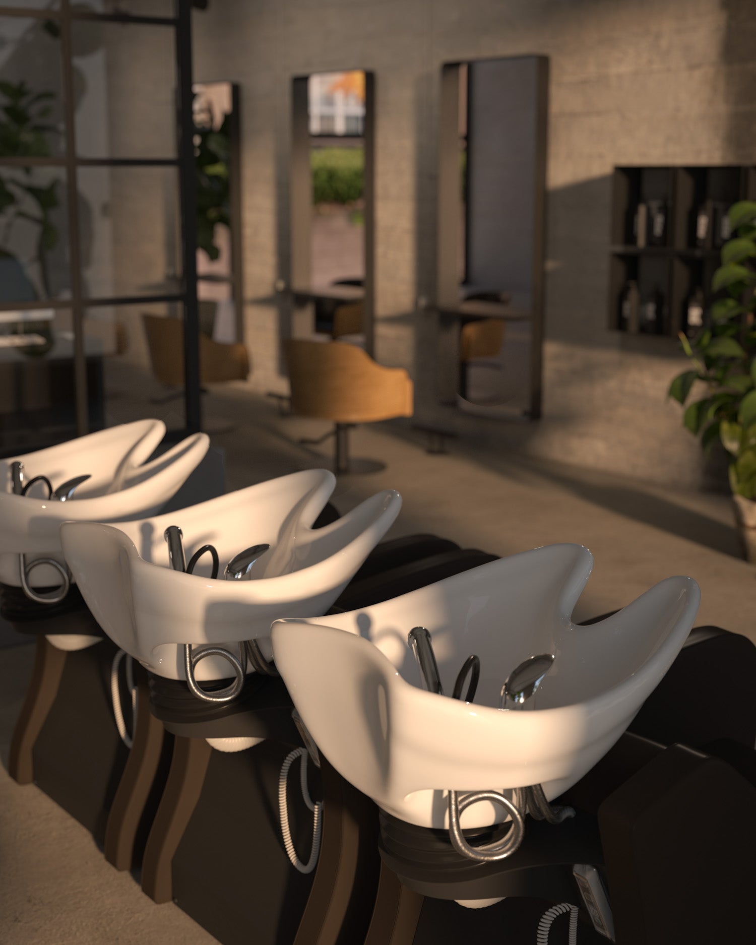 Fredda - Brown massage sink - White basin