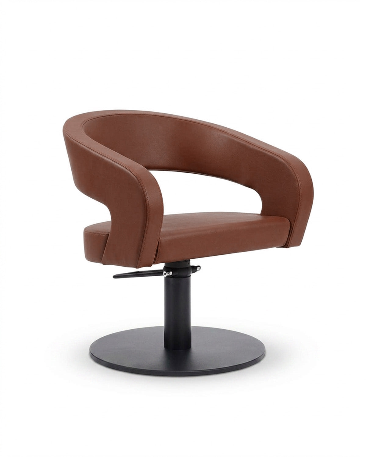 Greiner 50 - Brown styling chair with black round base