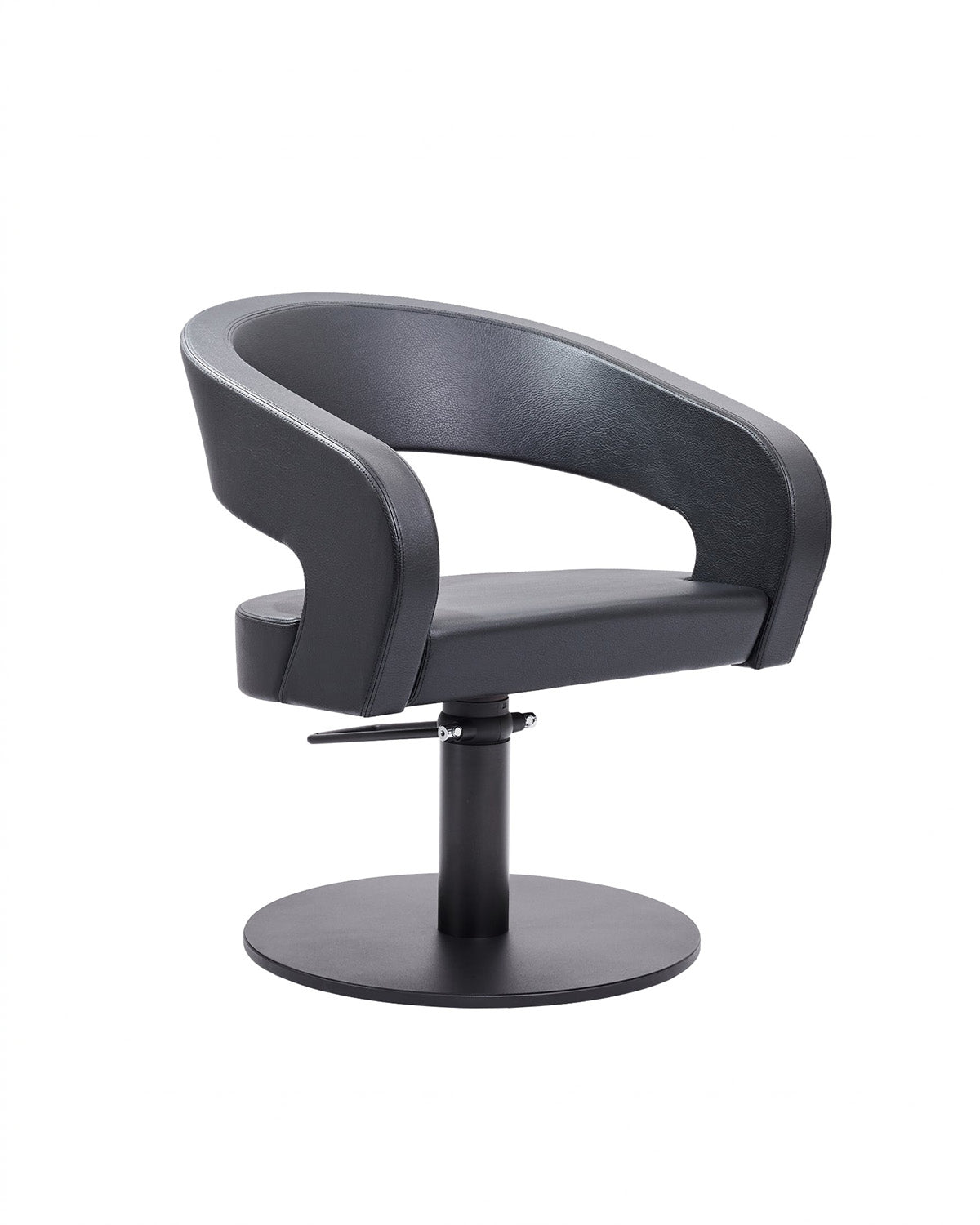 Greiner 50 - Black styling chair with black round base