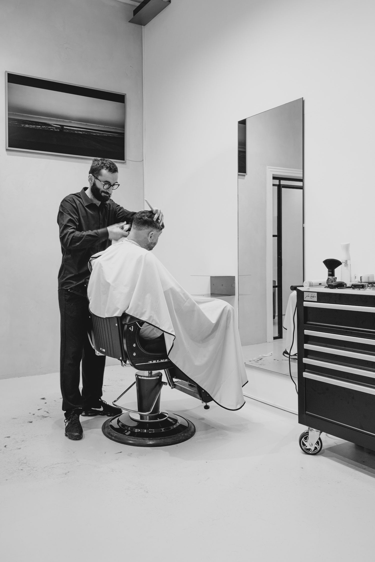 Frameless - Square hairdressing mirror - 65x195cm