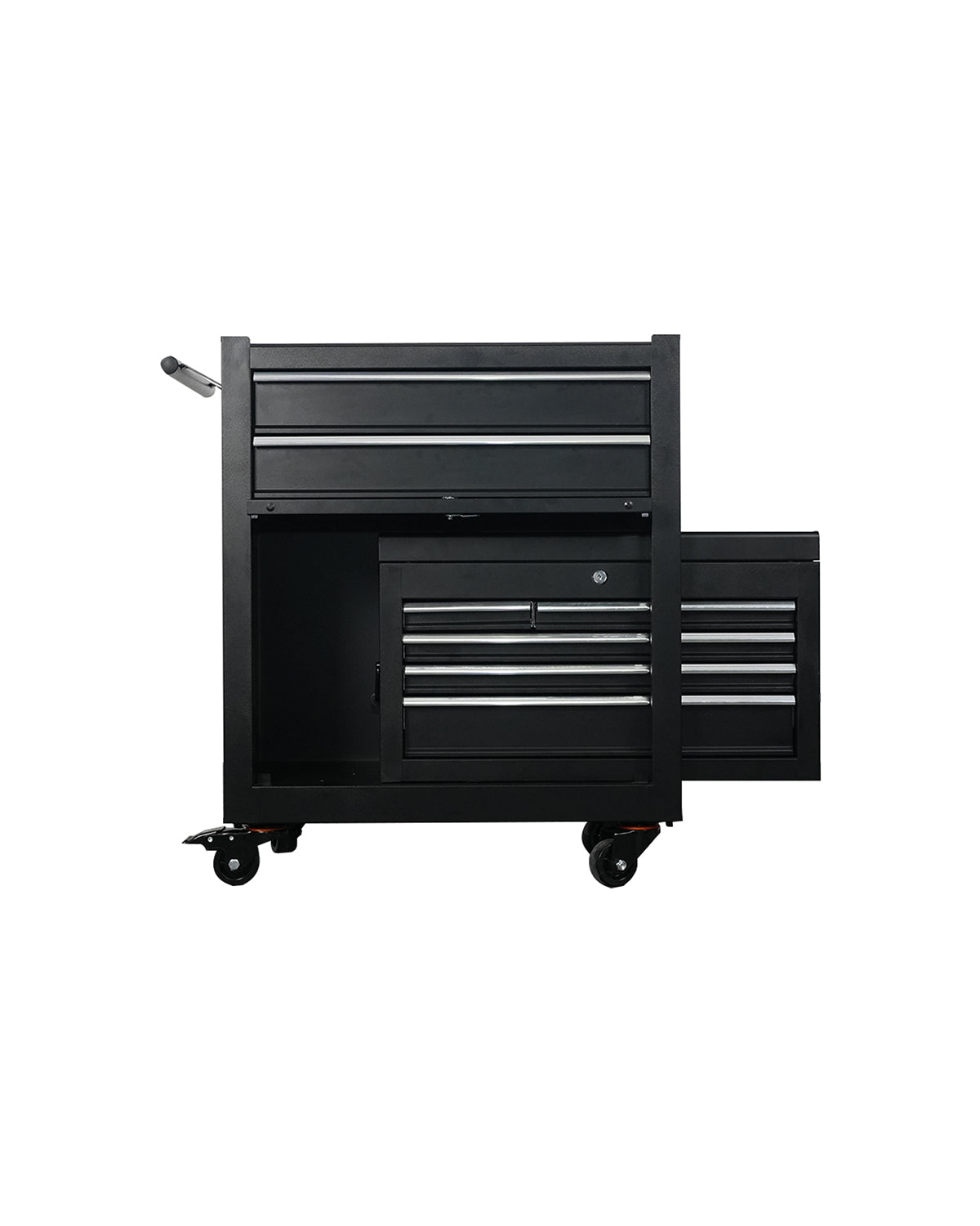 Jet - Black trolley with lock and removable top