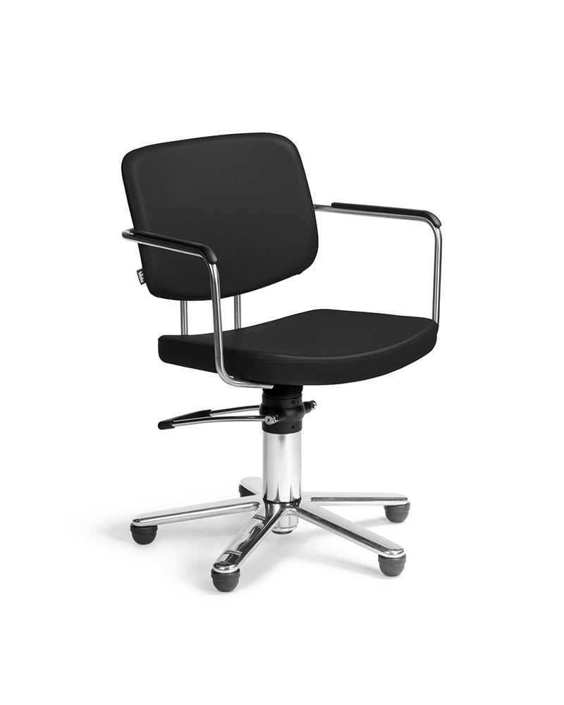 Gogo - Black styling chair with chrome cross base