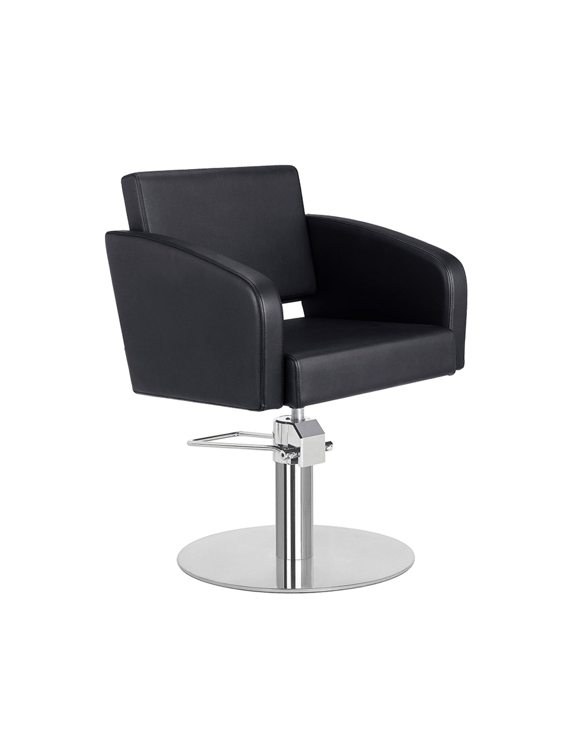 Loris - Black styling chair with chrome round base