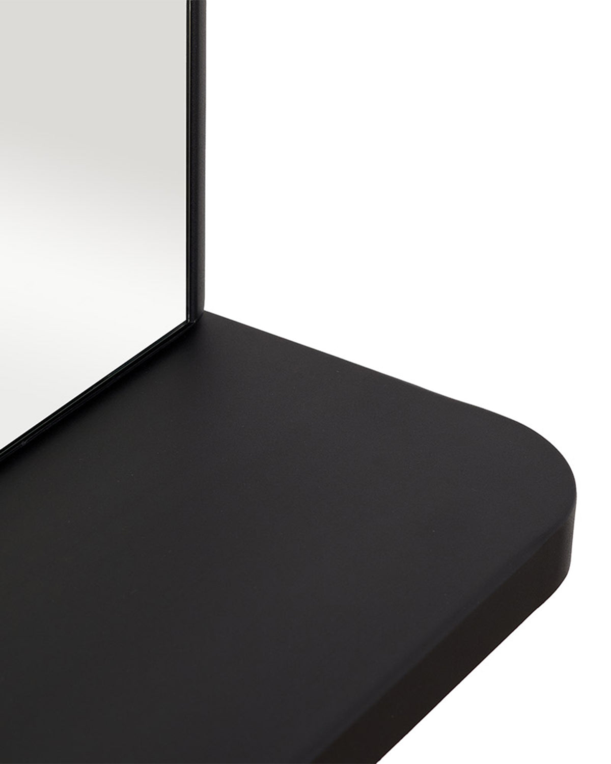 Ombre - Black Hairdresser Mirror with Shelf