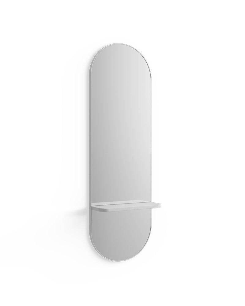 Villa II - White hairdresser mirror - With shelf