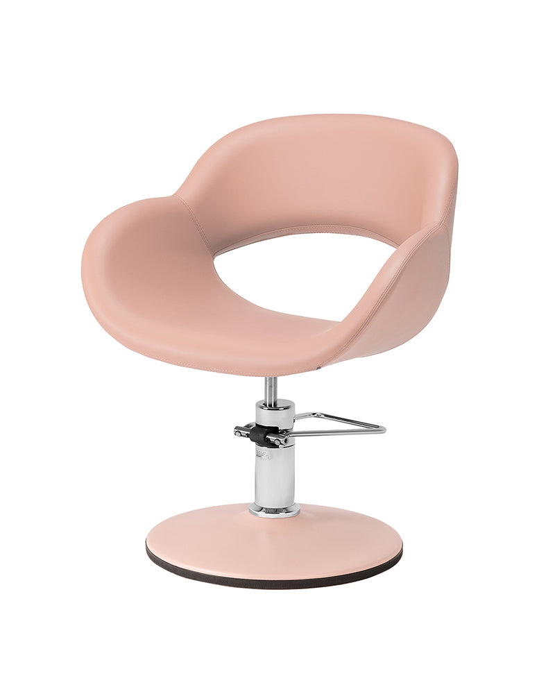 Thea - Pink styling chair with pink O base