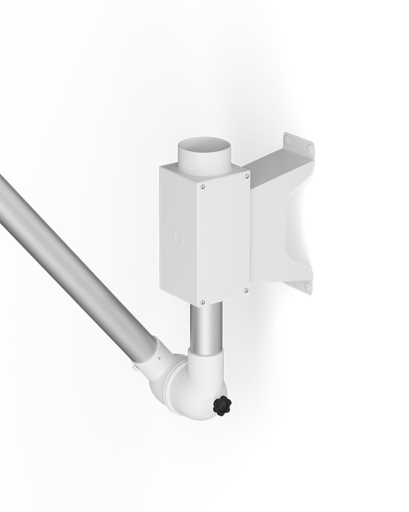 White extraction arm - Point extraction for wall