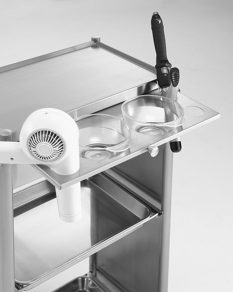 D-Galley - Aluminimum rolling table - Without drawer