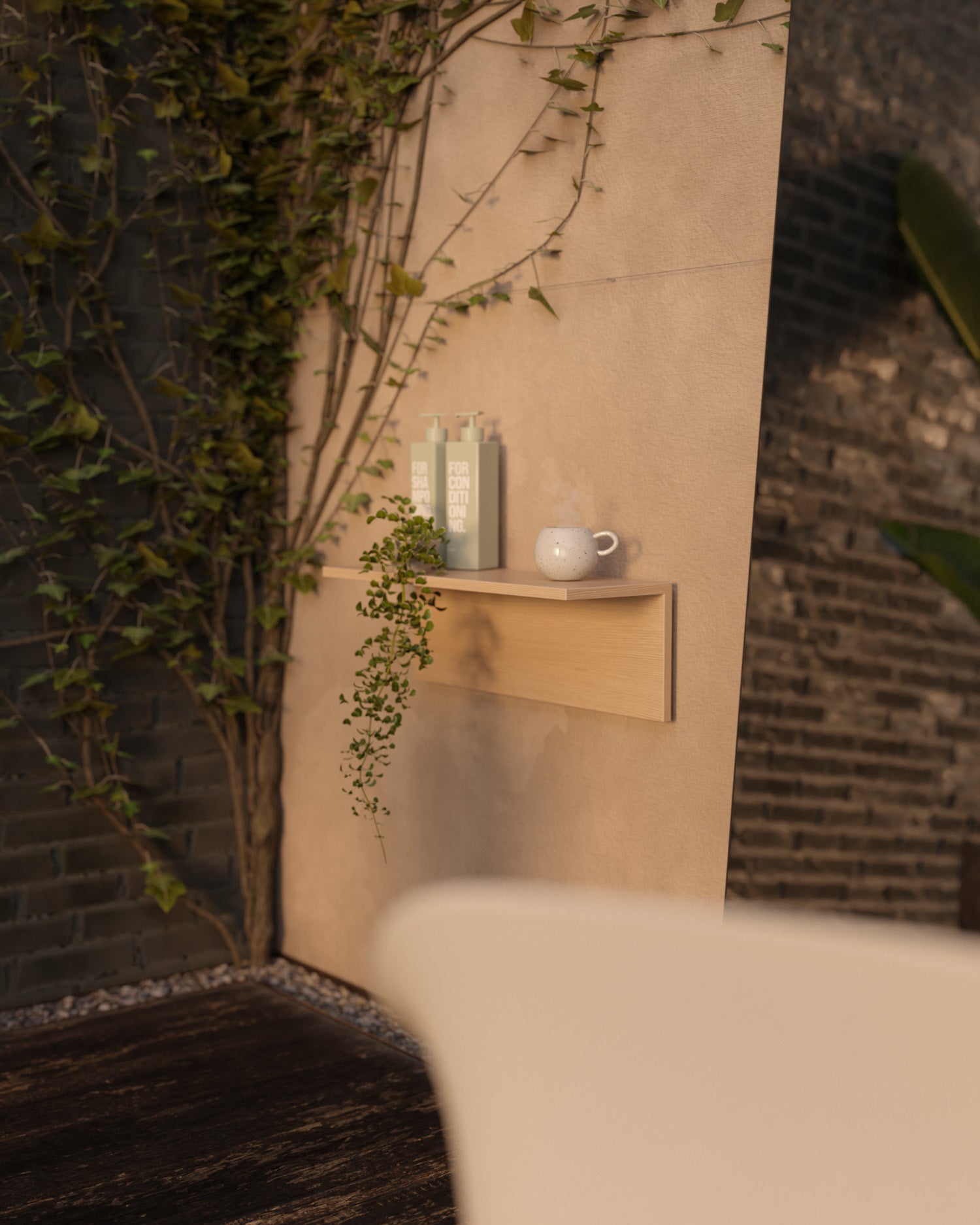 Display - Shelf in oak look - 61cm