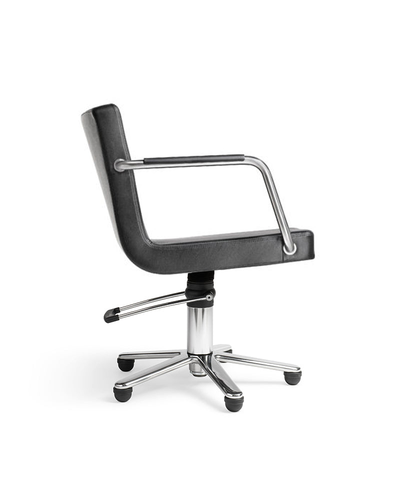 Brother - Black styling chair with chrome X-Base